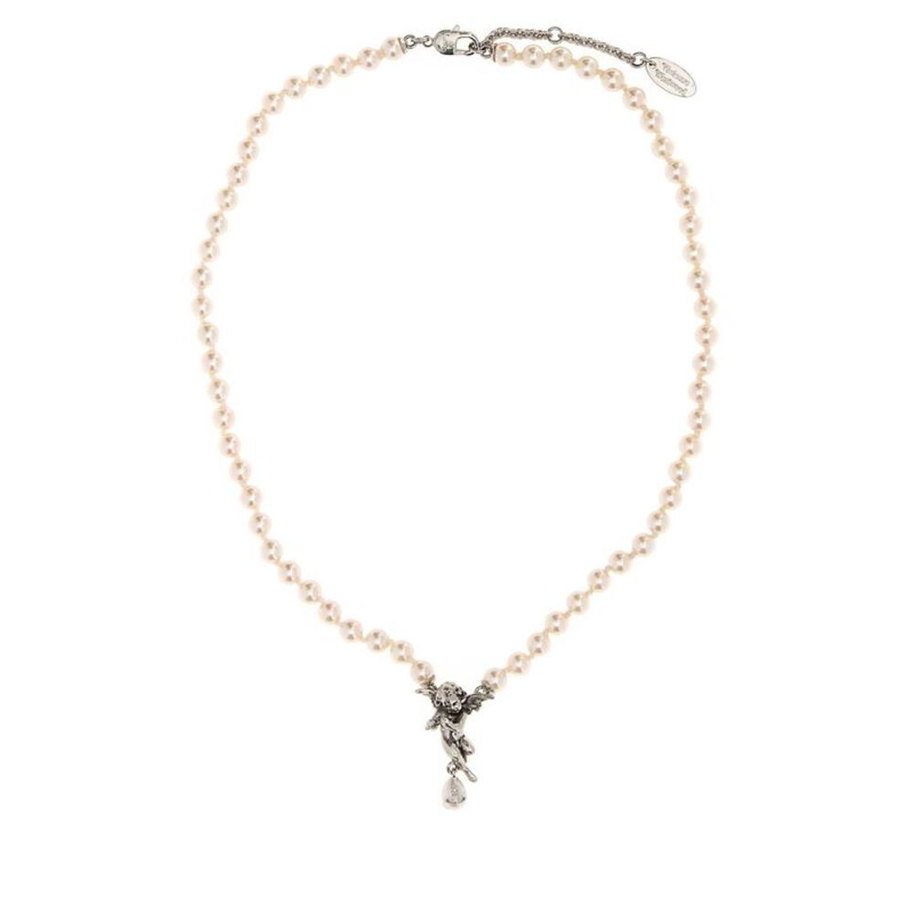 Vivienne Westwood Women Ivory Pearls Putti Necklace
